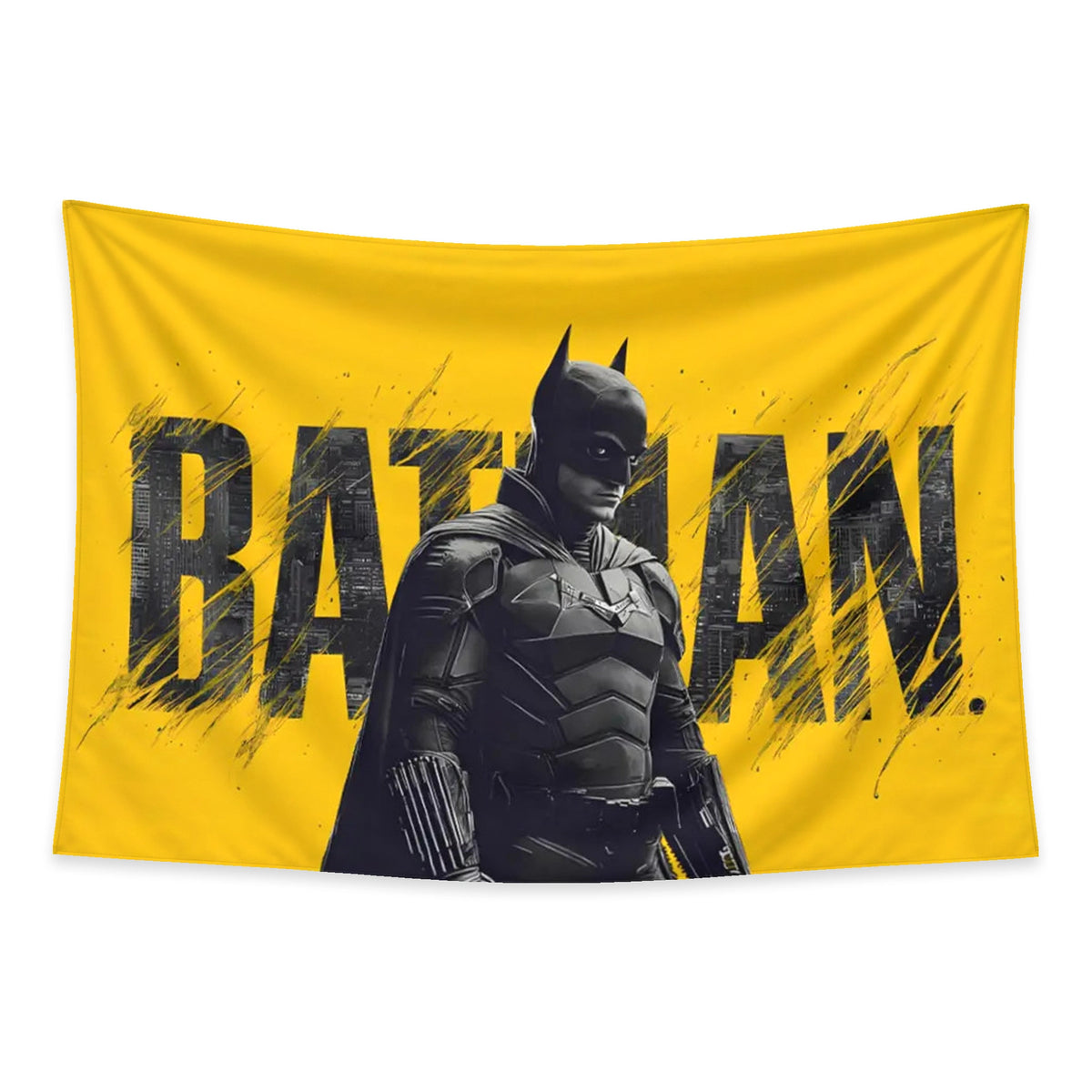 Batman Pattinson tapestry and flag mockup