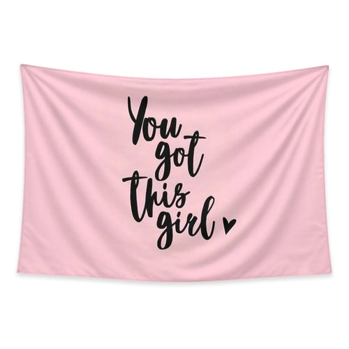 Boss Girl tapestry and flag mockup