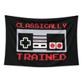 Classically Trained tapestry and flag mockup