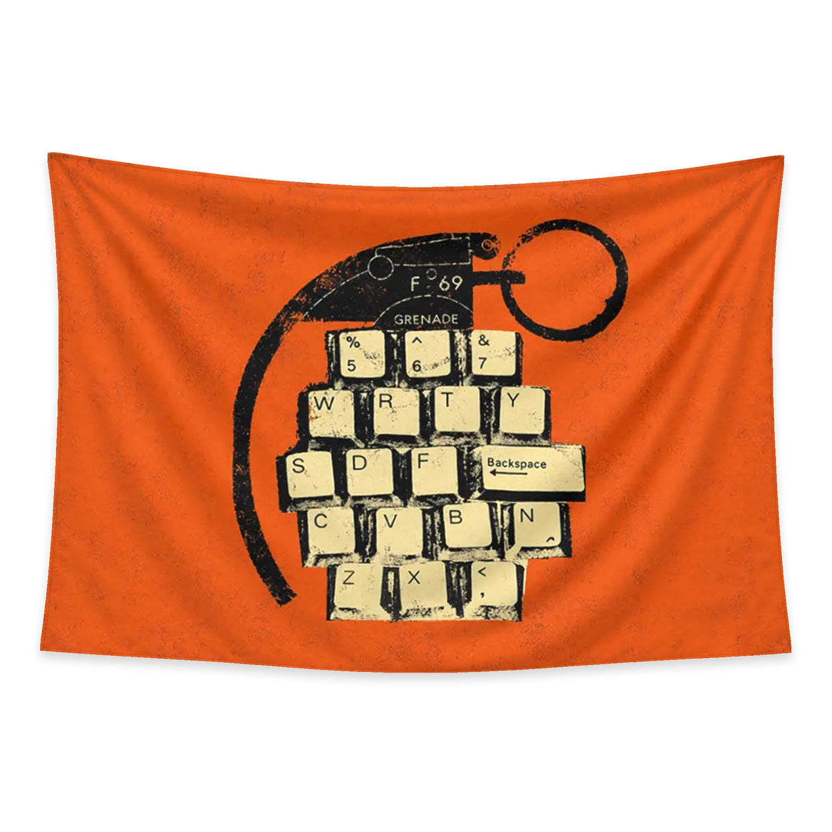 Digital Grenade tapestry and flag mockup