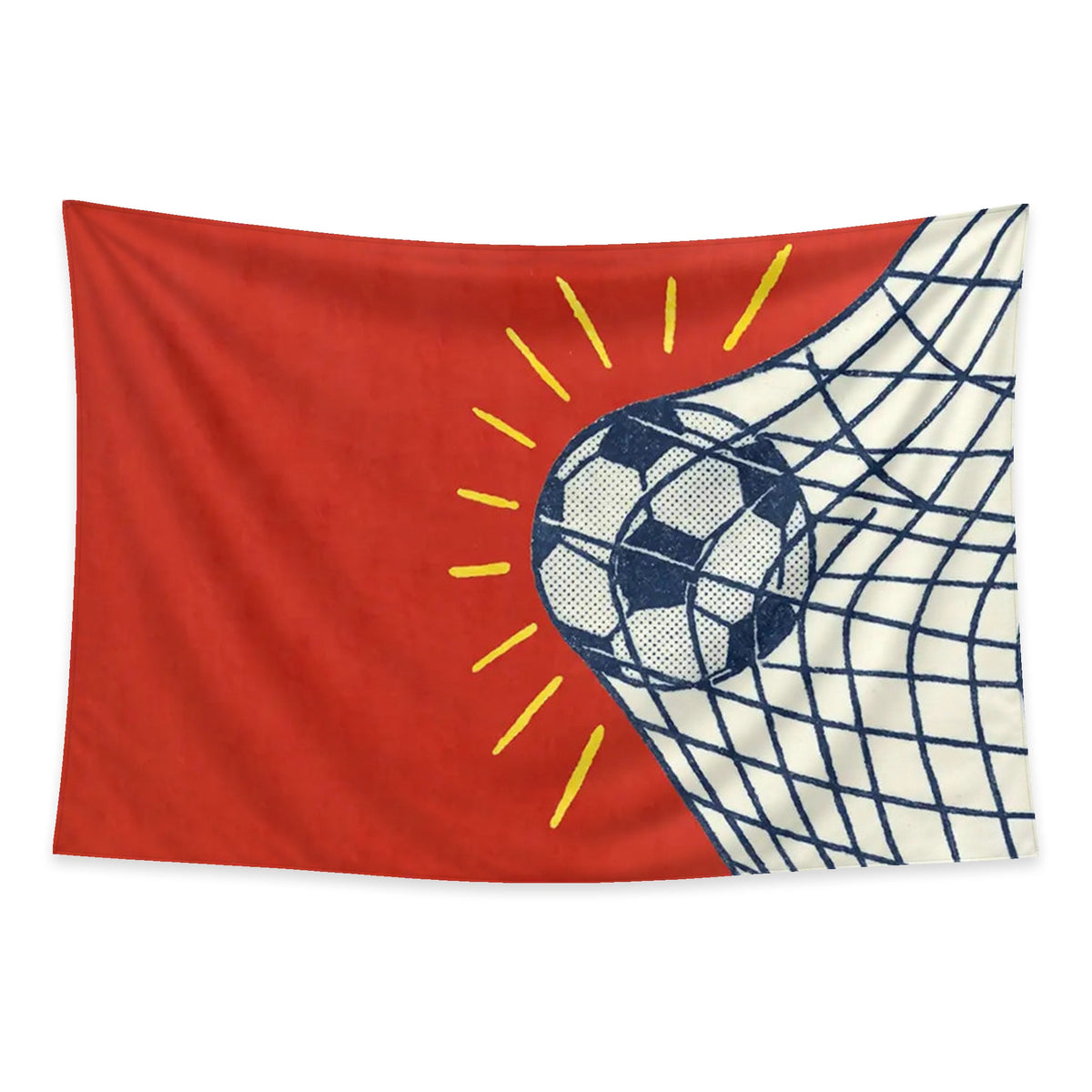 Golazo tapestry and flag mockup