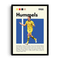 HUMMELS ELITE — Mats Hummels in his Borussia Dortmund yellow #15 kit, mid-celebration against twin, framed wall art poster