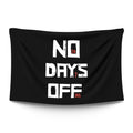 Bold ‘HUSTLE NONSTOP’ typographic statement in stark light type on a moody dark backdrop — LoudBorders wall tapestry.