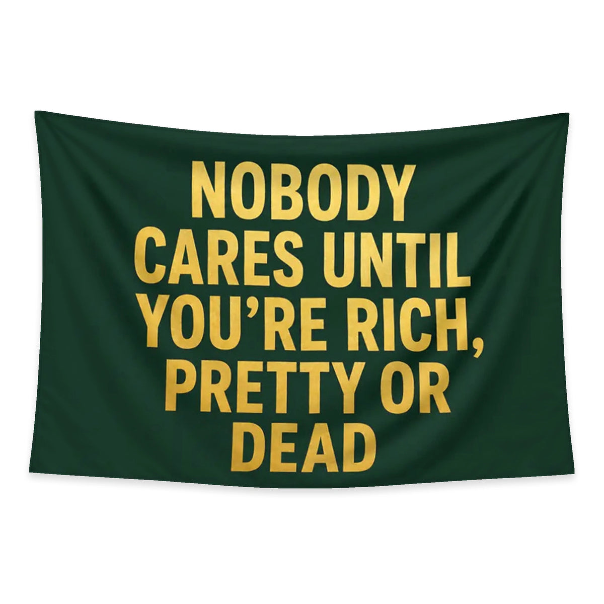 Harsh Truth tapestry and flag mockup