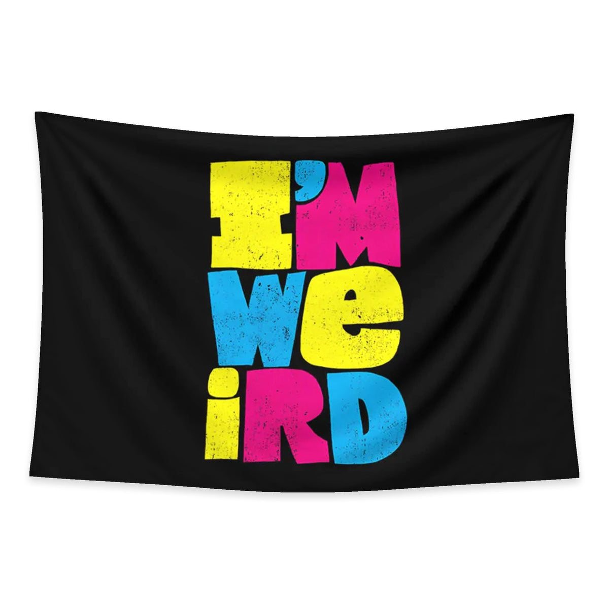 I'm Weird tapestry and flag mockup