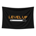 Level Up tapestry and flag mockup
