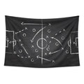 Match Tactics tapestry and flag mockup