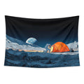 Moon Camping tapestry and flag mockup