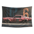 Number 88 tapestry and flag mockup