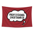 Overthinking Club tapestry and flag mockup