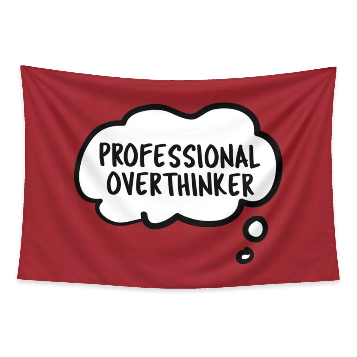 Overthinking Club tapestry and flag mockup