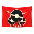 Record Riot tapestry and flag mockup