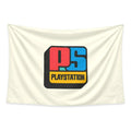 Retro PlayStation tapestry and flag mockup