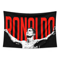 Ronaldo Siuuu tapestry and flag mockup