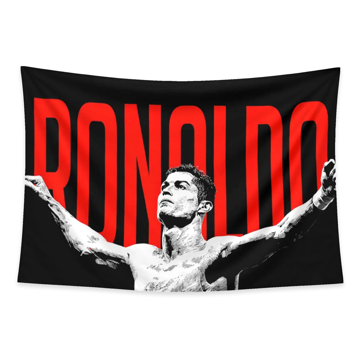 Ronaldo Siuuu tapestry and flag mockup