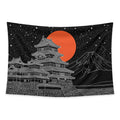 Samurai Castle tapestry and flag mockup