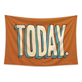 Today. tapestry and flag mockup