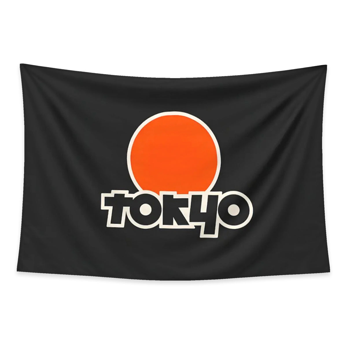Tokyo Sun tapestry and flag mockup