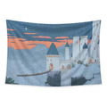 Ukiyo Castle tapestry and flag mockup