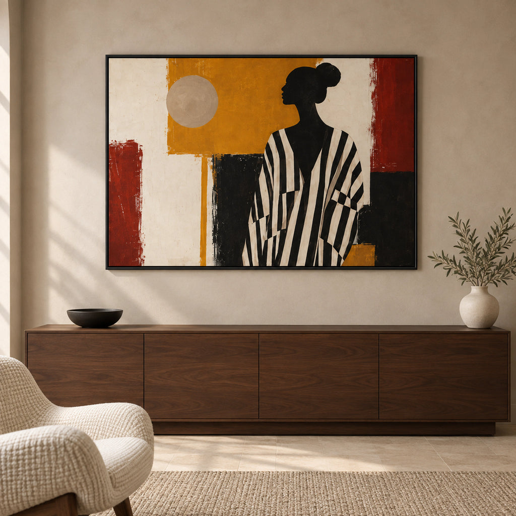The Ochre Muse — Black Framed Wall Art