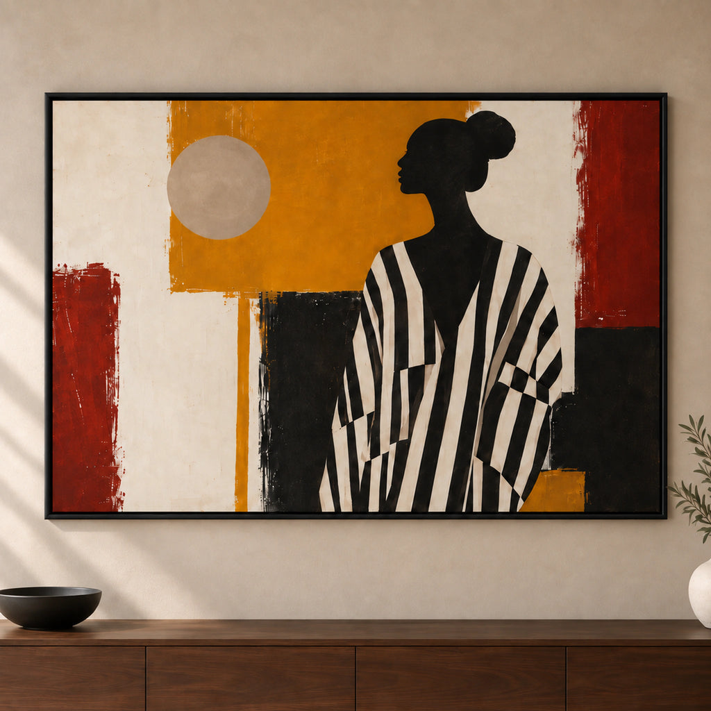 The Ochre Muse — Black Framed Wall Art