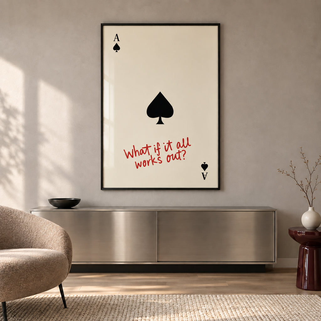 The Optimist’s Ace — Black Framed Wall Art