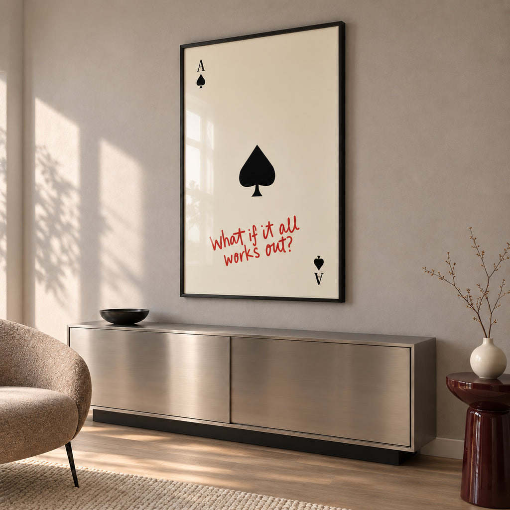 The Optimist’s Ace — Black Framed Wall Art