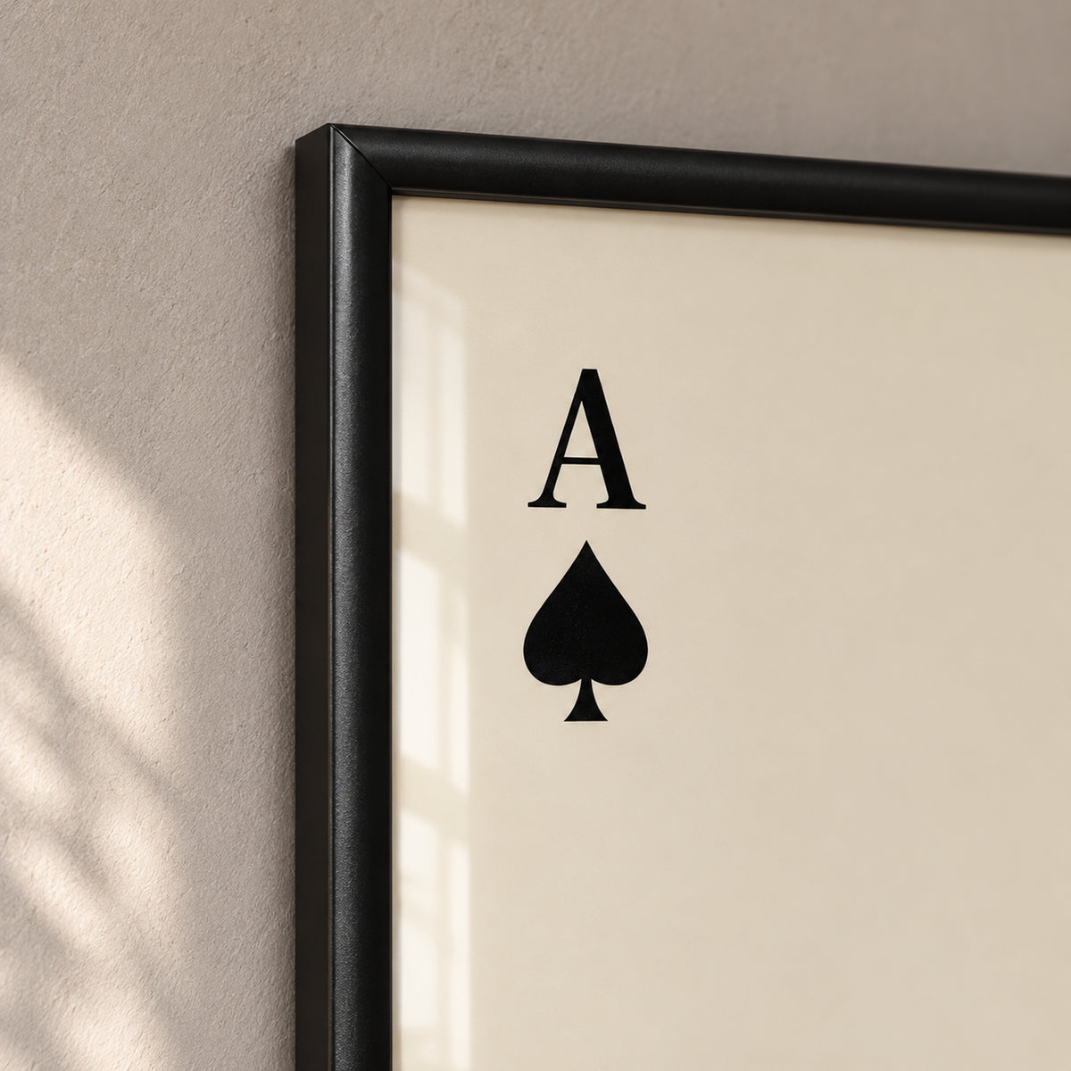 The Optimist’s Ace — Black Framed Wall Art